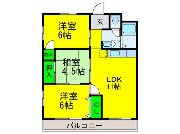 エクセレント友愛の物件間取画像